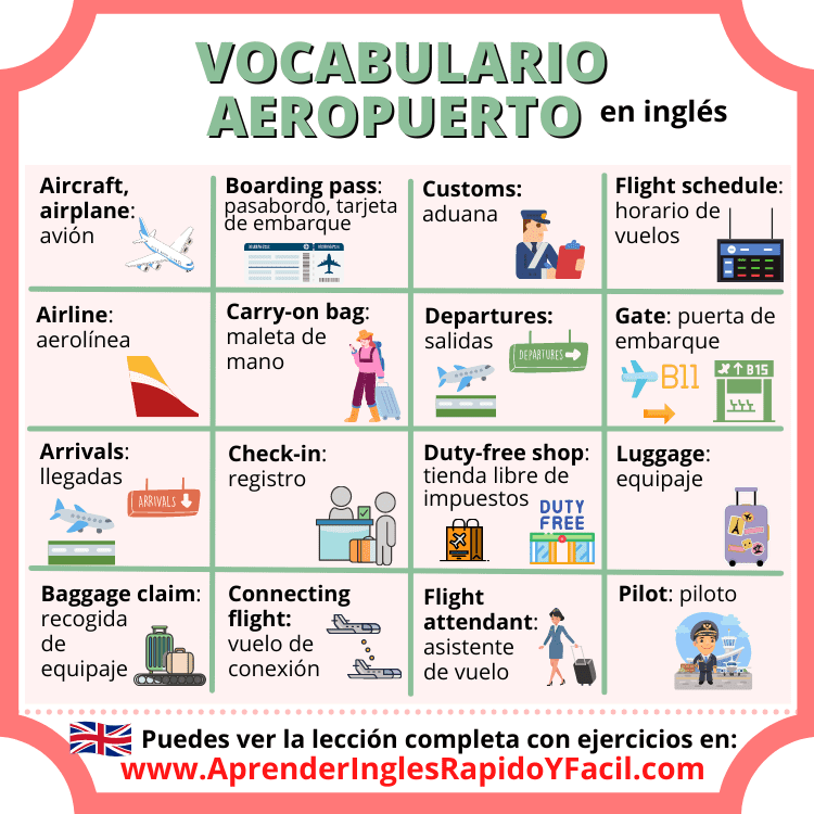 aeropuerto en inglés