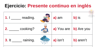 ejercicios en presente continuo en inglés